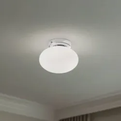 Deckenlampe Ufo Domiluce, dimmbar, weiß / opal, für Wohn- / Esszimmer, Glas, Modern, Deckenlampe