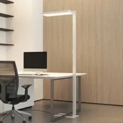 Arcchio LED-Stehleuchte Timon, 195 cm, weiß, 54 W, Aluminium Timon Arcchio, dimmbar, weiß / opal, für Arbeitszimmer / Büro, Aluminium, Modern