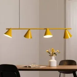 Hängelampe Hängeleuchte Form 4 ALDEX, dimmbar, gelb / orange, für Wohn- / Esszimmer, Metall, Modern, Pendelleuchte