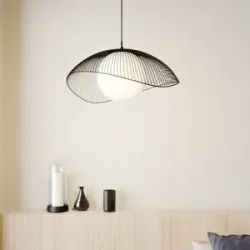 Hängelampe Fabronia Lindby, dimmbar, schwarz, für Wohn- / Esszimmer, Metall, Modern, Pendelleuchte