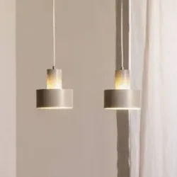 Hängelampe Rif 2 SIGMA, dimmbar, creme / amber, für Wohn- / Esszimmer, Metall, Modern, Pendelleuchte