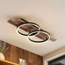 LED Deckenlampe Sentoa Lindby, dimmbar, Holz hell, für Wohn- / Esszimmer, Holz, Modern, LED Deckenleuchte