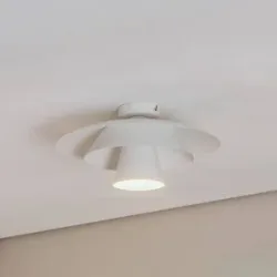 Deckenlampe Plato Luminex, dimmbar, weiß / opal, für Wohn- / Esszimmer, Metall, Modern, Deckenlampe