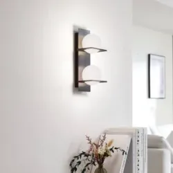 Wandlampe Kulka Lucande, dimmbar, schwarz, für Flurbereich, Metall, Modern, Wandleuchte, Wandlampe Innen