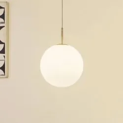 Glas Hängelampe Joran Lucande, weiß / opal, für Wohn- / Esszimmer, Glas, Modern, Pendelleuchte