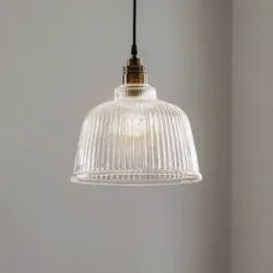 Glas Hängelampe Leana Euluna, dimmbar, klar / transparent, für Wohn- / Esszimmer, Glas, Pendelleuchte