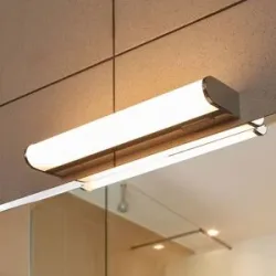 Wandlampe Jesko Lindby, dimmbar, chrom / silber, für Badezimmer, Kunststoff, Modern, Wandleuchte, Wandlampe Bad