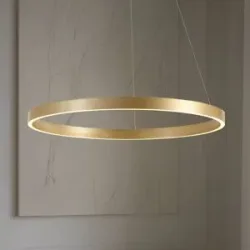 Hängelampe Yonam Lucande, dimmbar, messing / gold, für Wohn- / Esszimmer, Metall, Modern