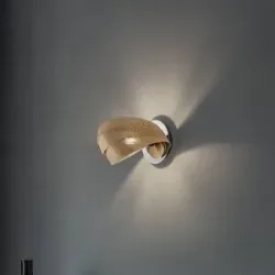 Wandlampe Vento Domiluce, dimmbar, messing / gold, für Wohn- / Esszimmer, Metall, Modern, Wandleuchte, Wandlampe Innen