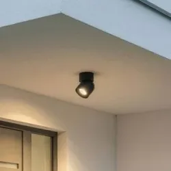 Euluna Deckenspot Oscar, schwarz, Aluminium, Höhe 13,5 cm, GU10 Oscar Nowodvorski Lighting, dimmbar, schwarz, Aluminium, Außenleuchte