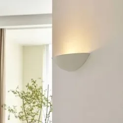 Wandfluter Guilia Lindby, dimmbar, weiß / opal, für Flurbereich, Gips / Ton, Modern, Wandleuchte, Wandlampe Innen