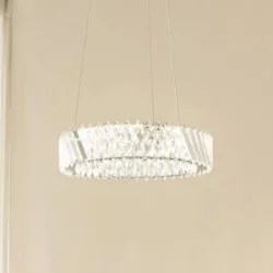 Hängelampe Glacis Lucande, klar / transparent, für Wohn- / Esszimmer, Glas, Design