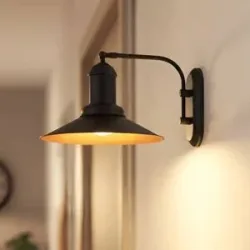 Wandlampe Lorato ROYALTECH, dimmbar, schwarz, für Wohn- / Esszimmer, Metall, Vintage, Wandleuchte, Wandlampe Innen