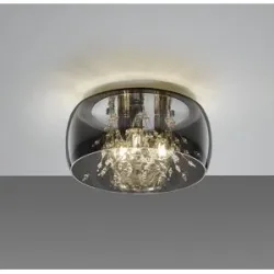 Deckenlampe Chave Grau Glas 34 cm 17.5 cm - Farbe: chrom - Deckenlampe