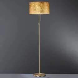Hufnagel Stehlampe LOOP GEA, messing / gold, für Wohn- / Esszimmer, Metall, Modern, Stehlampe