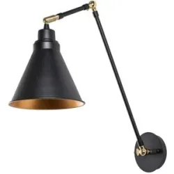 Wandlampe Berceste 7956 Opviq, dimmbar, schwarz, für Wohn- / Esszimmer, Metall, Wandleuchte, Wandlampe Innen