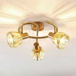 Deckenlampe Kosta Lindby, dimmbar, messing / gold, für Wohn- / Esszimmer, Metall, Modern, Deckenlampe