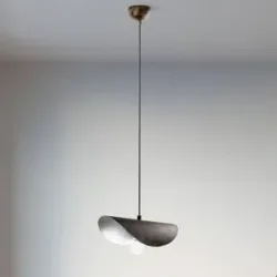 Hängelampe Opviq, dimmbar, braun / rost, für Wohn- / Esszimmer, Metall, Pendelleuchte