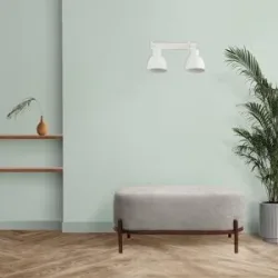 Wandlampe Emoti Argon, dimmbar, creme / amber, für Wohn- / Esszimmer, Metall, Industrielles Design, Wandleuchte, Wandlampe Innen