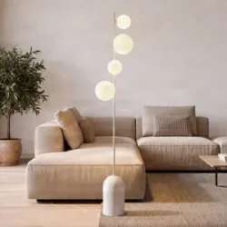Stehlampe Etno LP4 EMIBIG LIGHTING, weiß / opal, für Wohn- / Esszimmer, Glas, Modern, Stehlampe