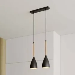 Hängelampe Muza Luminex, dimmbar, schwarz, für Wohn- / Esszimmer, Metall, Modern, Pendelleuchte