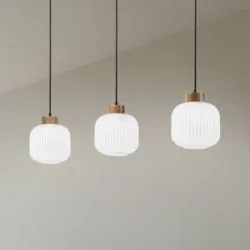Glas Hängelampe Harmony Lamkur, dimmbar, weiß / opal, für Wohn- / Esszimmer, Glas, Skandinavisch, Pendelleuchte
