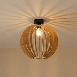 Deckenlampe Clay MCJ, dimmbar, Holz hell, für Wohn- / Esszimmer, Holz, Skandinavisch, Deckenlampe