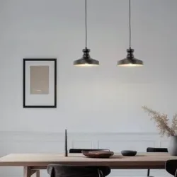 Hängelampe Berceste Opviq, dimmbar, schwarz, für Wohn- / Esszimmer, Metall, Modern, Pendelleuchte