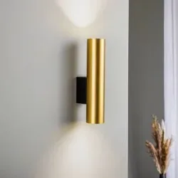 Euluna Wandlampe Eye Nowodvorski Lighting, dimmbar, messing / gold, für Wohn- / Esszimmer, Metall, Modern, Wandleuchte, Wandlampe Innen