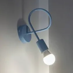 Wandlampe Oxford HELAM, dimmbar, blau, für Wohn- / Esszimmer, Metall, Modern, Wandleuchte, Wandlampe Innen