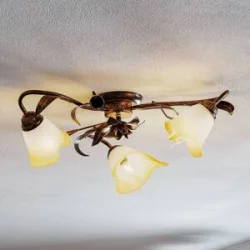 Deckenlampe Lucrezia ONLI, dimmbar, bronze / altmessing, für Wohn- / Esszimmer, Metall, Florentiner, Deckenlampe