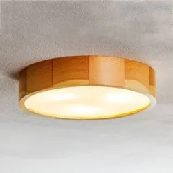 Deckenlampe Cleo TEMAR LIGHTING, dimmbar, Holz hell, für Wohn- / Esszimmer, Modern, Deckenlampe