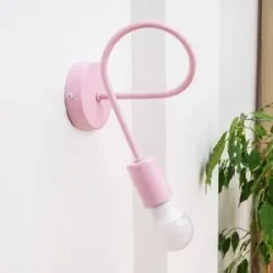 Wandlampe Oxford HELAM, dimmbar, violett / pink / rose, für Wohn- / Esszimmer, Metall, Modern, Wandleuchte, Wandlampe Innen