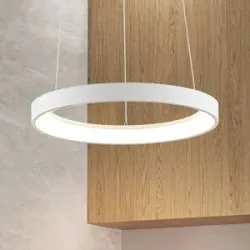 Hängelampe Vivy Arcchio, dimmbar, weiß / opal, für Küche, Metall, Modern