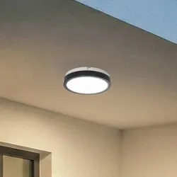 Deckenlampe Vera Milagro Lighting, schwarz, für Badezimmer, Kunststoff, Modern, Deckenlampe