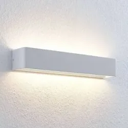 Wandlampe Lonisa Lindby, weiß / opal, für Wohn- / Esszimmer, Metall, Modern, LED Wandleuchte, Wandlampe Innen