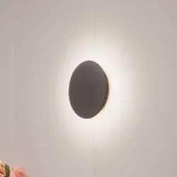 Wandlampe Peetu Lindby, dimmbar, alu / grau / zink, für Wohn- / Esszimmer, Stein, Modern, LED Wandleuchte, Wandlampe Innen