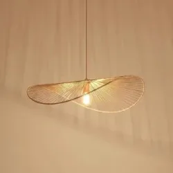 Hängelampe Valdorin Lindby, dimmbar, creme / amber, für Wohn- / Esszimmer, Papier / Lunolit / Lunopal, Modern, Pendelleuchte