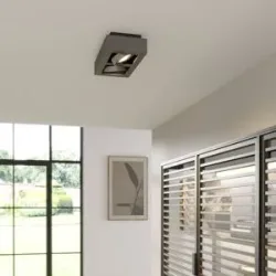 Deckenlampe Ronka Arcchio, dimmbar, schwarz, für Wohn- / Esszimmer, Aluminium, Modern, Deckenlampe
