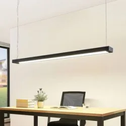 Hängelampe Cuna Arcchio, schwarz, für Arbeitszimmer / Büro, Aluminium, Modern