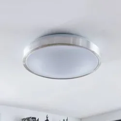 LED Deckenlampe Emelie Lindby, alu / grau / zink, für Wohn- / Esszimmer, Aluminium, Modern, LED Deckenleuchte