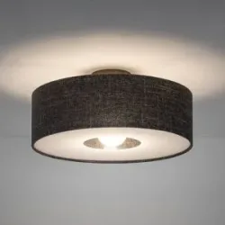 Euluna Deckenlampe Amarela M Nowodvorski Lighting, dimmbar, schwarz, für Wohn- / Esszimmer, Textil / Stoff / Seide, Modern, Deckenlampe