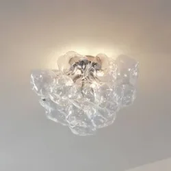 Deckenlampe Diborah Lucande, dimmbar, klar / transparent, für Wohn- / Esszimmer, Glas, Design, Deckenlampe