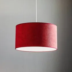 Hängelampe Bristol Duolla, dimmbar, rot, für Wohn- / Esszimmer, Textil / Stoff / Seide, Pendelleuchte