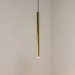 Hängelampe Sone Euluna, dimmbar, messing / gold, für Wohn- / Esszimmer, Metall, Pendelleuchte