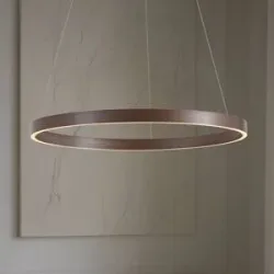 Hängelampe Yonam Lucande, dimmbar, braun / rost, für Wohn- / Esszimmer, Metall, Modern