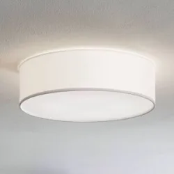 Deckenlampe Rondo TK Lighting, dimmbar, weiß / opal, für Schlafzimmer, Textil / Stoff / Seide, Modern, Deckenlampe
