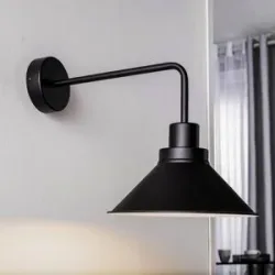 Euluna Wandlampe Craft I Nowodvorski Lighting, dimmbar, schwarz, für Wohn- / Esszimmer, Metall, Wandleuchte, Wandlampe Innen