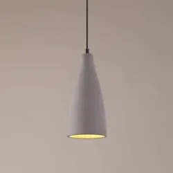 Hängelampe Sanne Lindby, dimmbar, alu / grau / zink, für Wohn- / Esszimmer, Beton, Modern, Pendelleuchte