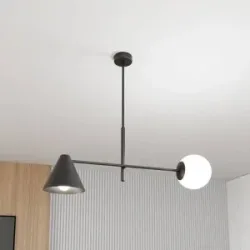 Deckenlampe Hermes EMIBIG LIGHTING, dimmbar, schwarz, für Wohn- / Esszimmer, Metall, Modern, Deckenlampe